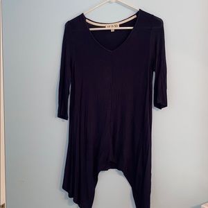 Cotton blue 3/4 sleeve shirt